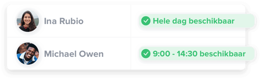 Beschikbaarheid doorgeven